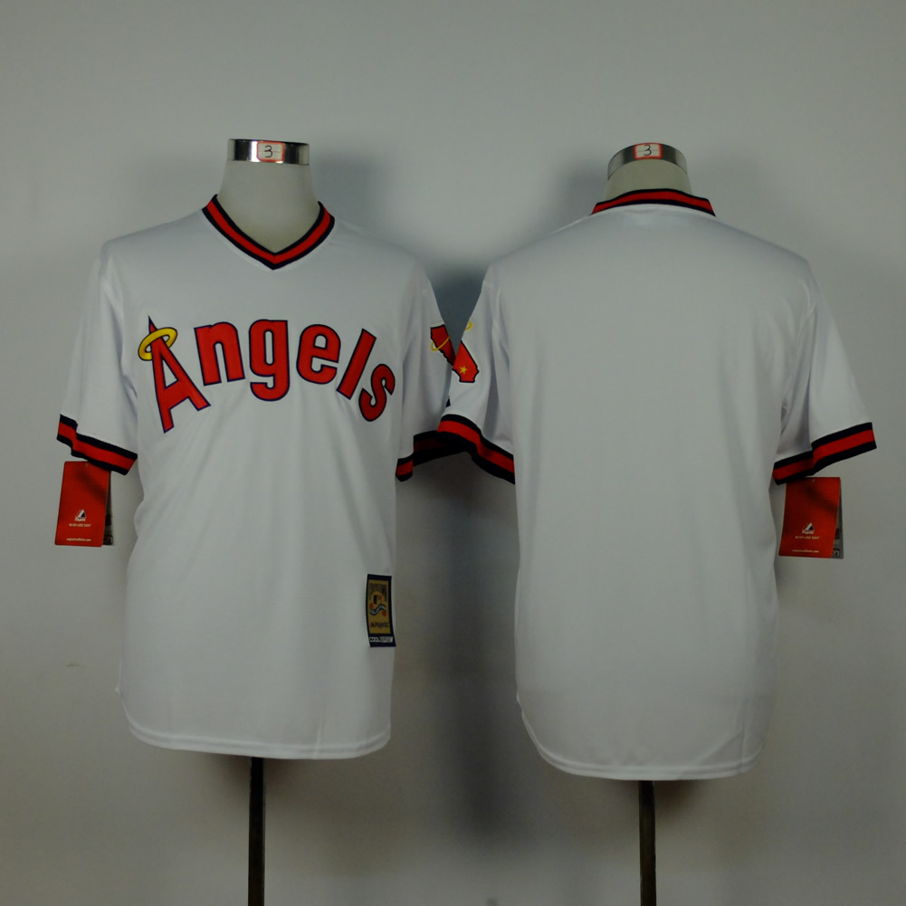 Men Los Angeles Angels Blank White Throwback MLB Jerseys->los angeles angels->MLB Jersey